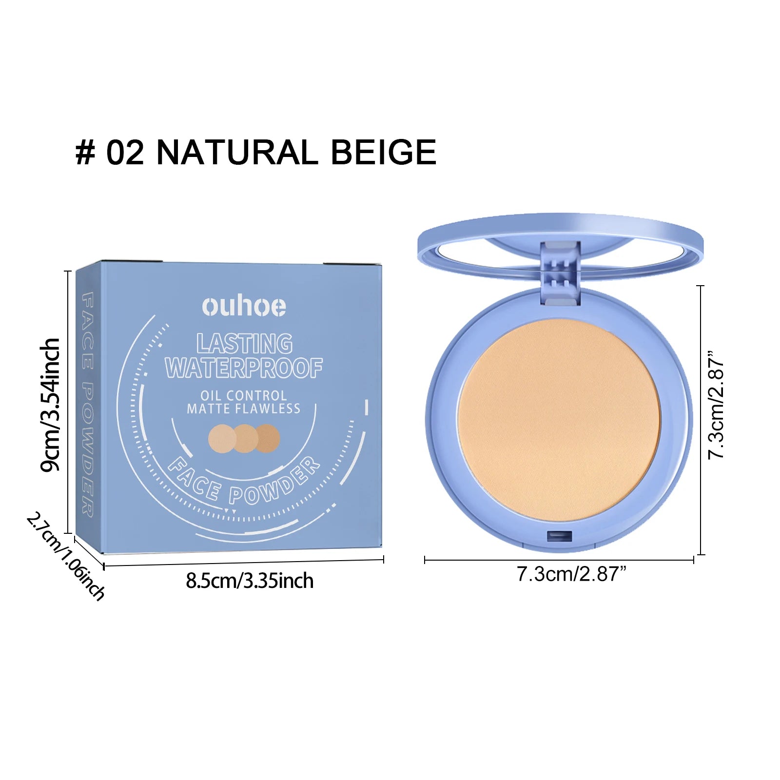 Matte Face Setting Powder Oil Control Waterproof Pore Blurring Makeup Finish Full Coverage Loose Powder For Oily Skin