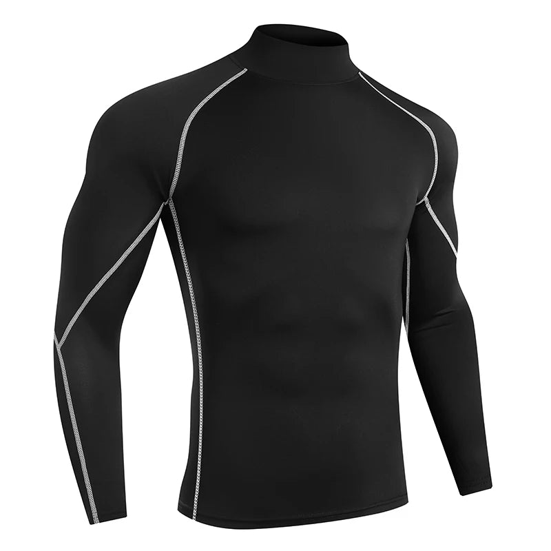 Men's Long Sleeve Compression Shirt Quick Dry Fitness Running Top