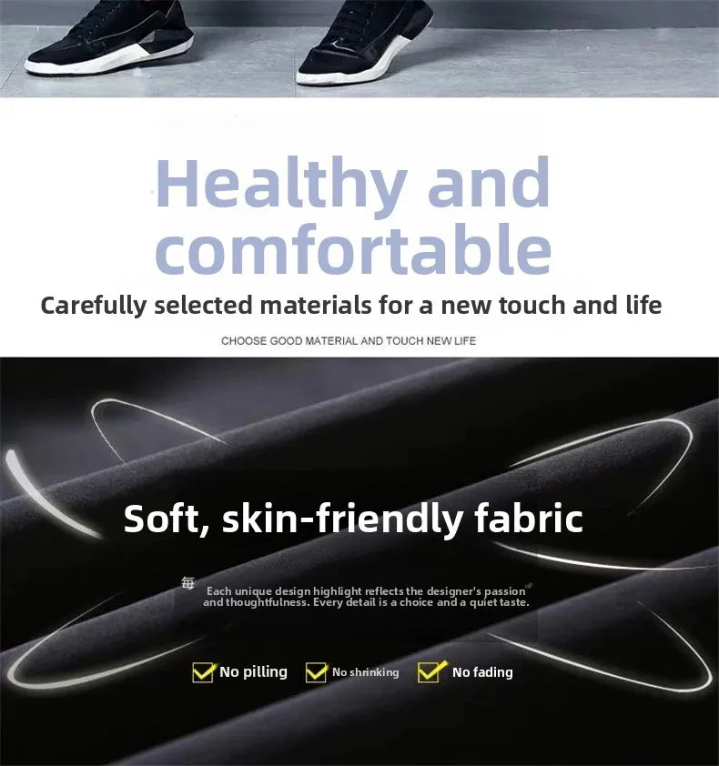 Ice Silk Thin Zipper Pocket Casual Pants Men's Summer Cool Feeling Quick Dry Breathable Straight Leg Long Pants Workwear