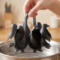 Estante con forma de pingüino para cocer huevos, utensilio de cocina, soporte para huevos cocidos, vaporizador de huevos para cocinar