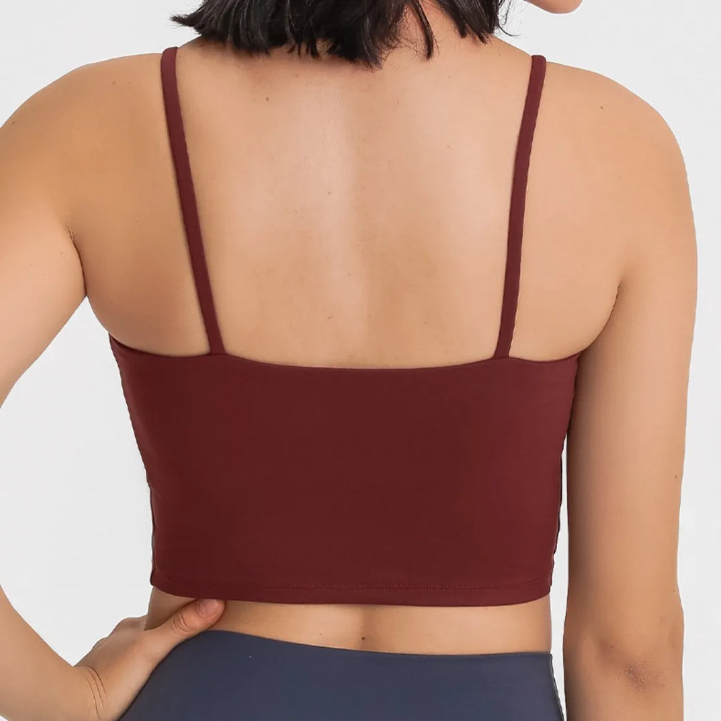 Solid Color Women Sports Bra Comprehensive Training Shockproof Halter Soft Sports Fitness Top Gym Yoga Chest Pad Comprehensive