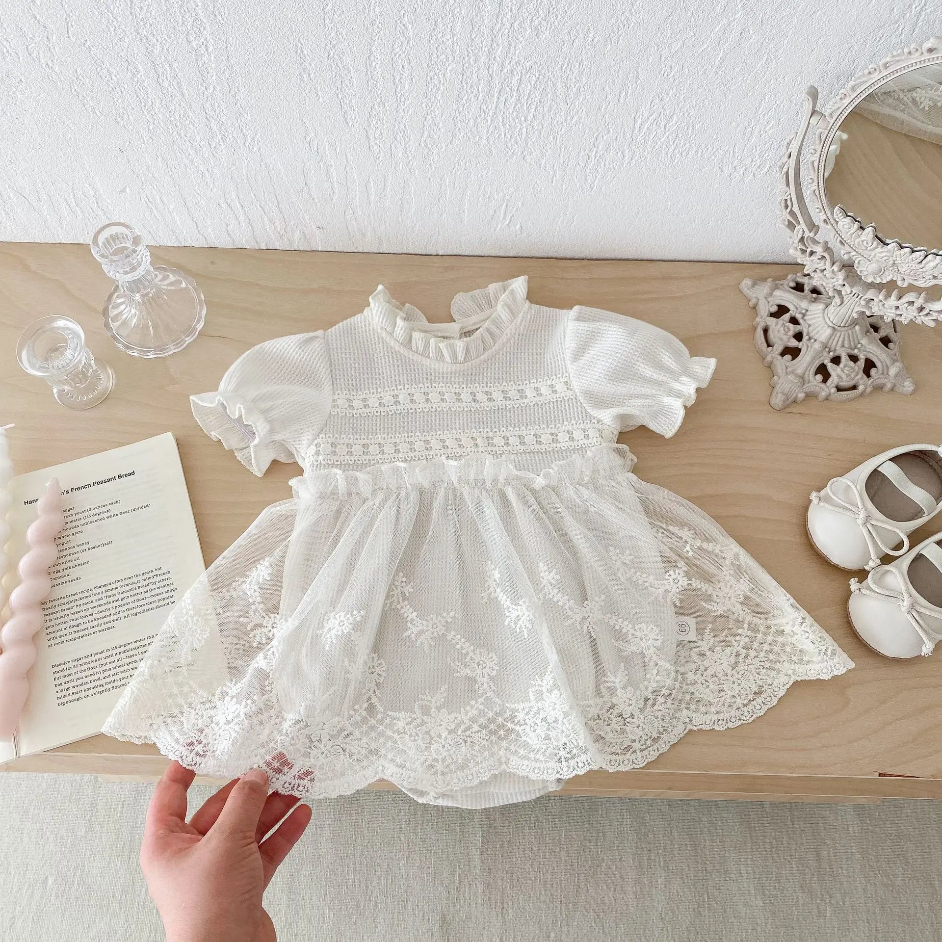 Baby Summer Outfit One-piece Bag Fart Skirt Baby Super Cute Princess Full Moon Hundred Day Lace Ha Clothes Summer Thin Clothes