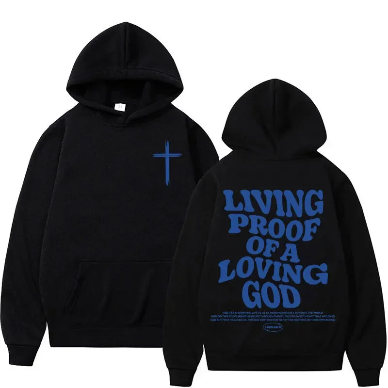 Christian Bible Verse Graphic Fleece Hoodie - Unisex Vintage Style
