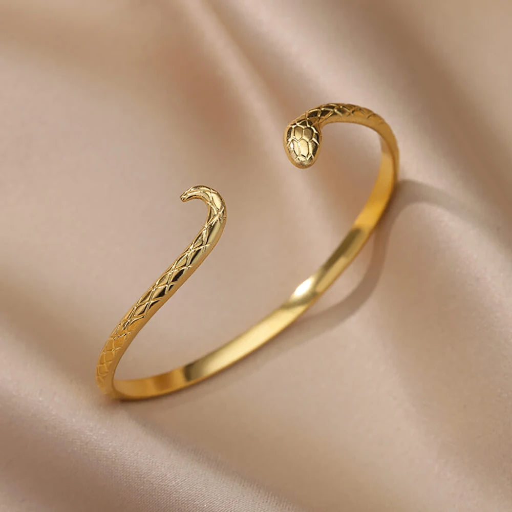 Stainless Steel Wide Bangles For Women'S Luxury Gold Color Chunky Flower Cuff Bangle Bracelet Femme Vintage Wedding Jewelry Gifts