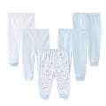 Kiddiezoom 5-Piece Baby Pants Set - 100% Cotton Unisex 0-12M