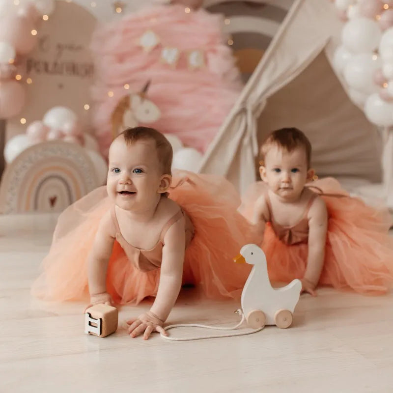 Princess Backless Tutu Birthday Dress for Baby Girls