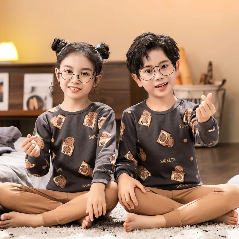 Toddler Boys Pajamas Sets for Teenagers 2 to 3 4 5 6 7 8 9 10 11 12 13 14 Years Autumn Winter Cotton Green Dinosaur Kids Pijamas