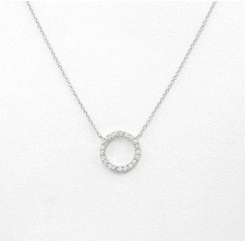 Fashion Trend Elegant Crystal Circle Pendant Necklace