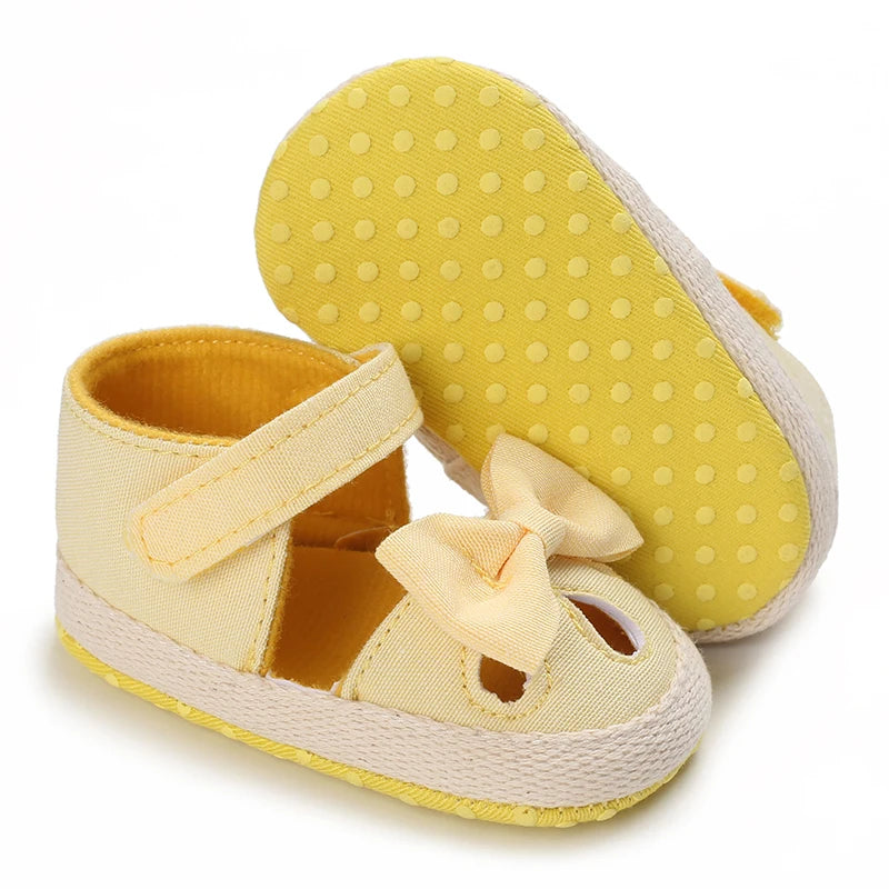 2025 New 0-18M Summer Newborn Baby Girls Boys Sandals Shoes Butterfly Flat With Heel Soft Bottom Anti Slip Shoes