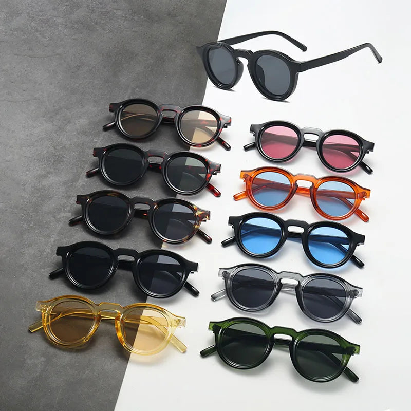 Fashion Luxury Brand Sunglasses Round Retro Sun Glasses Trendy Designer Sunglasses Premium Anti-Uv Sun Glasses