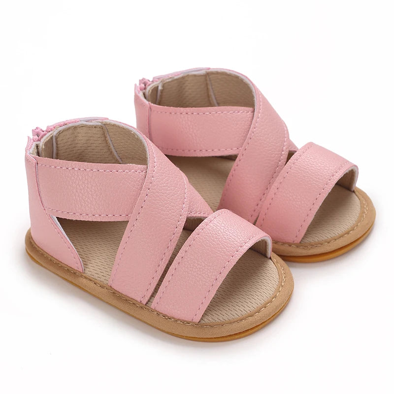 Baby Girls' Soft First Walker Sandals - Summer Infant Learning Shoes