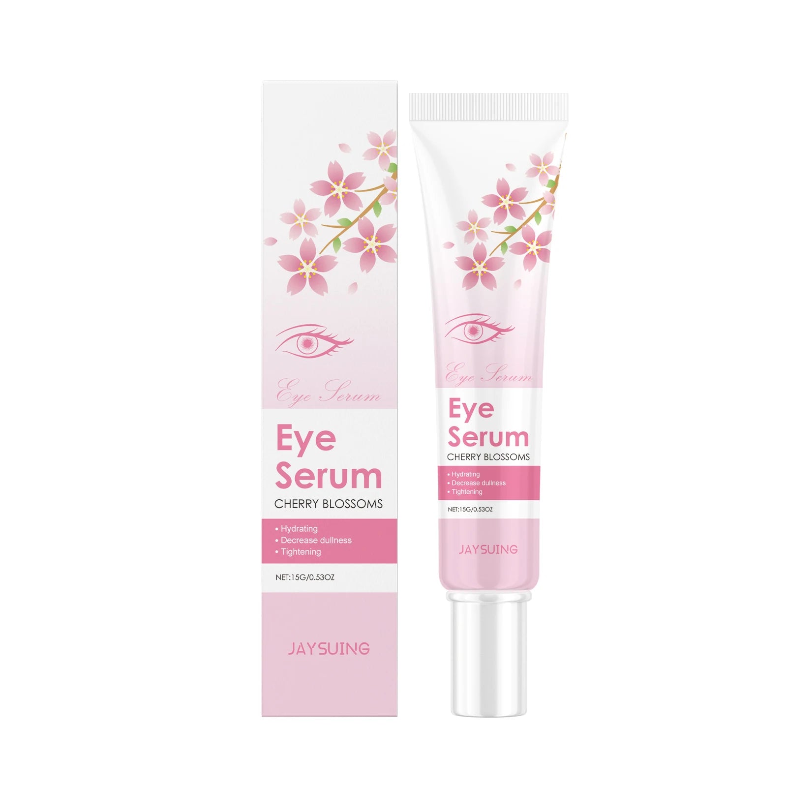 JAYSUING Sakura Eye Serum Anti Dark Circles Puffiness Eye Bag Wrinkle Remover Firming Moisturizing Brightening Eye Lifting Cream