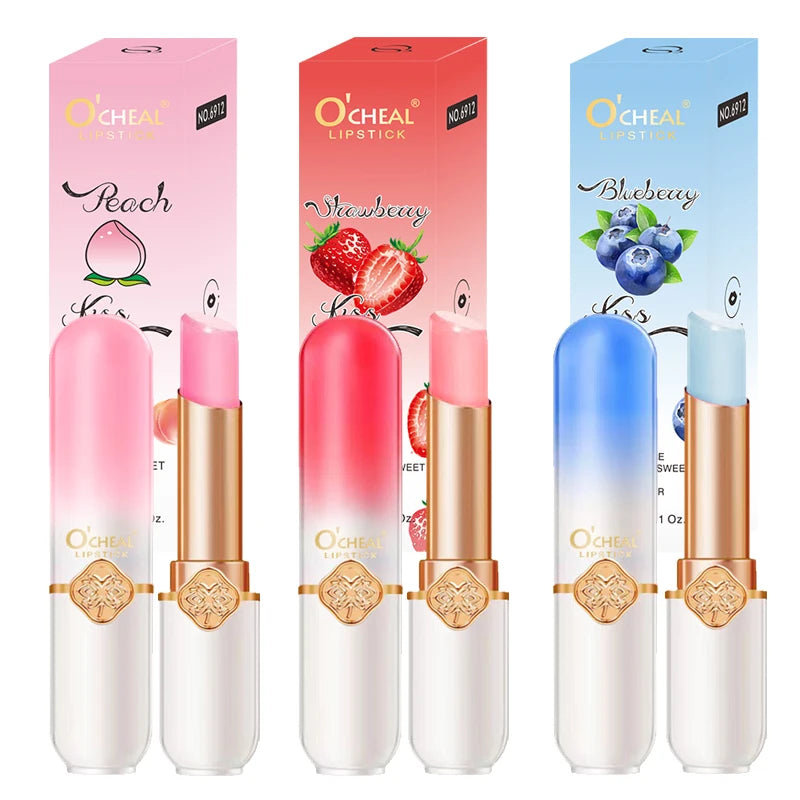 O'CHEAL Peach Color Changing Temperature Lip Balm - Moisturizing