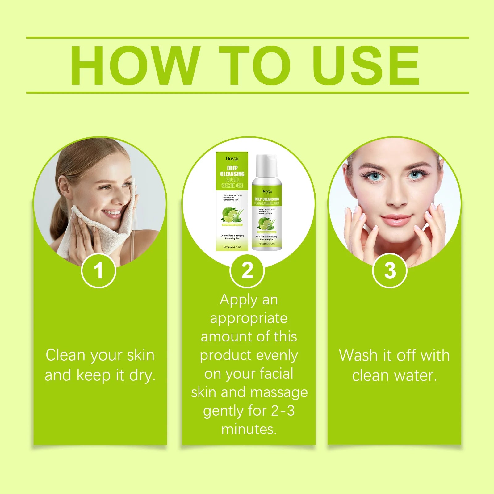 Facial Exfoliating Gel Mild Moisturizing Non-Drying Facial Skincare Treatment Hydrating Pore Refining Smooth Skin Exfoliating