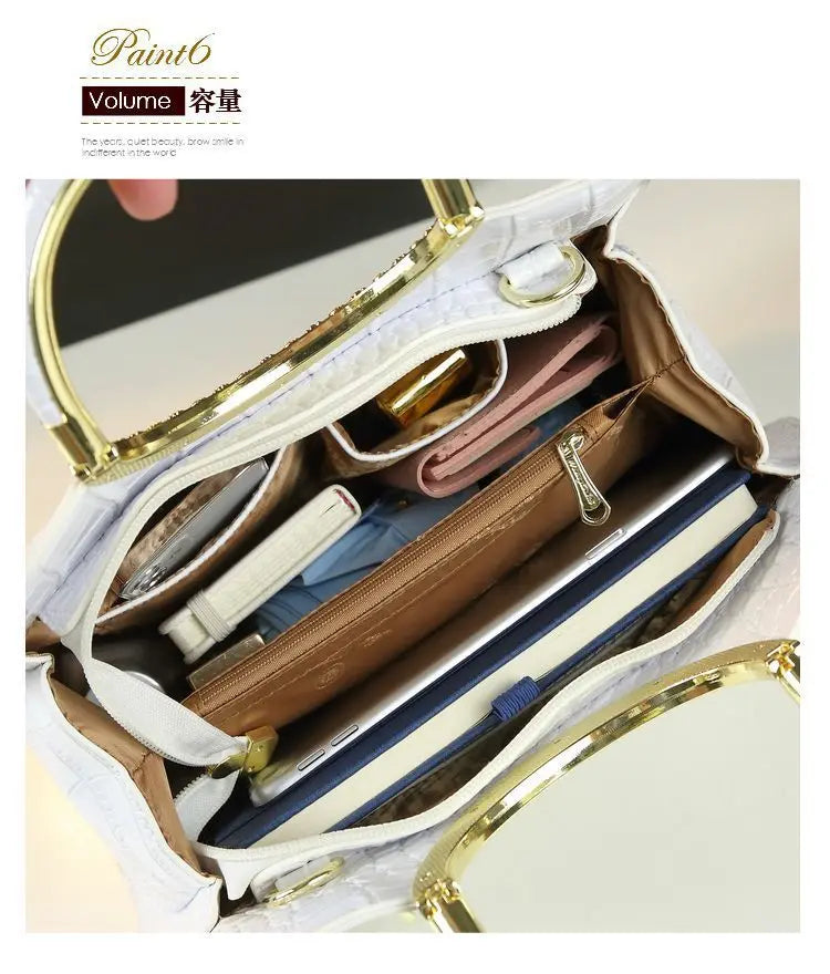Fashion Popular Women's Bag High Quality Crocodile Pattern Shoulder Bag Trend Brand Genuine Leather Crossbody Bag Luxury Handbag
