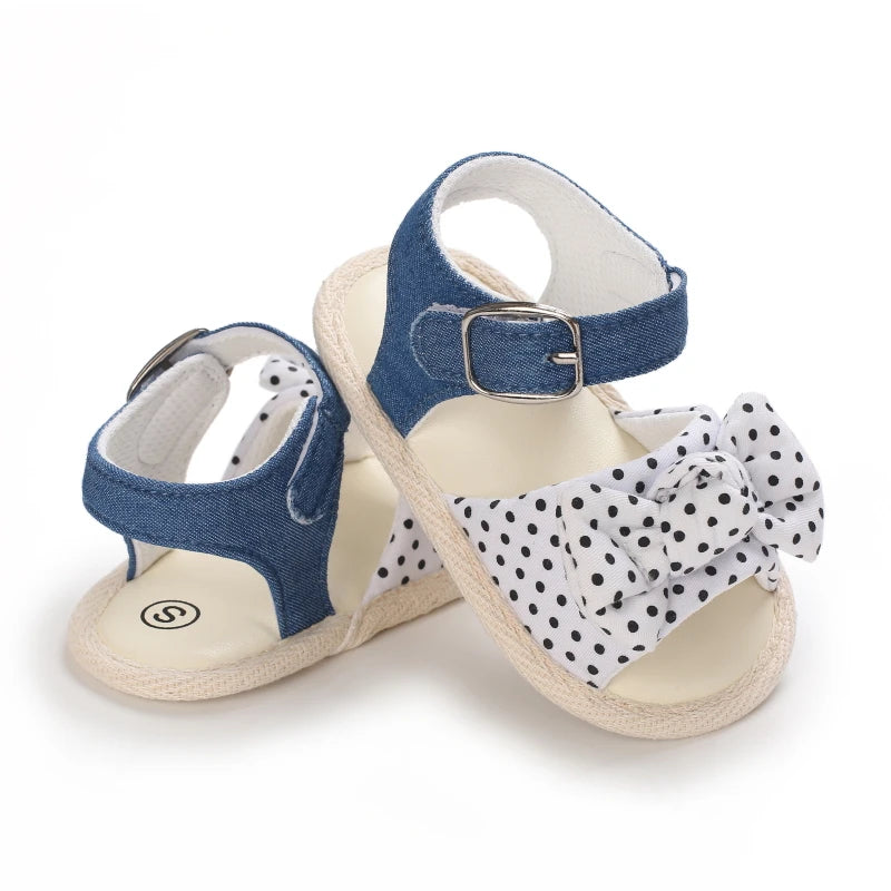 Baby Girl Summer Sandals 0-1 Year Cute Bow First Walker Soft Comfortable Newborn