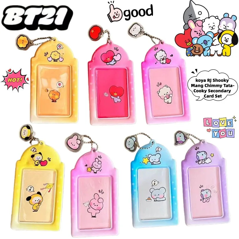 BT21 koya RJ Shooky Man Chimmy Tata Cooky Creative Personality Animation Peripheral Card Set Secondary Cartoon Storage Set Gift