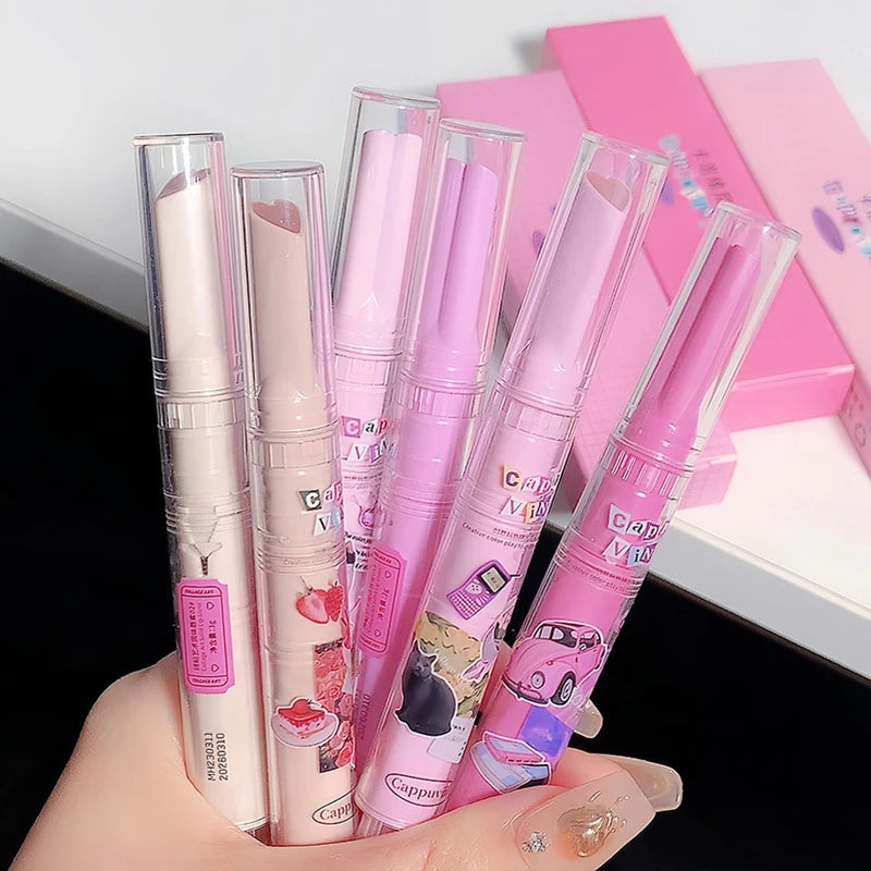 Clear Lip Glaze Jelly Solid Mirror Lipstick Waterproof Love-shaped Watermelon Lip Gloss Fade Lip Lines Moisturising Korea Makeup