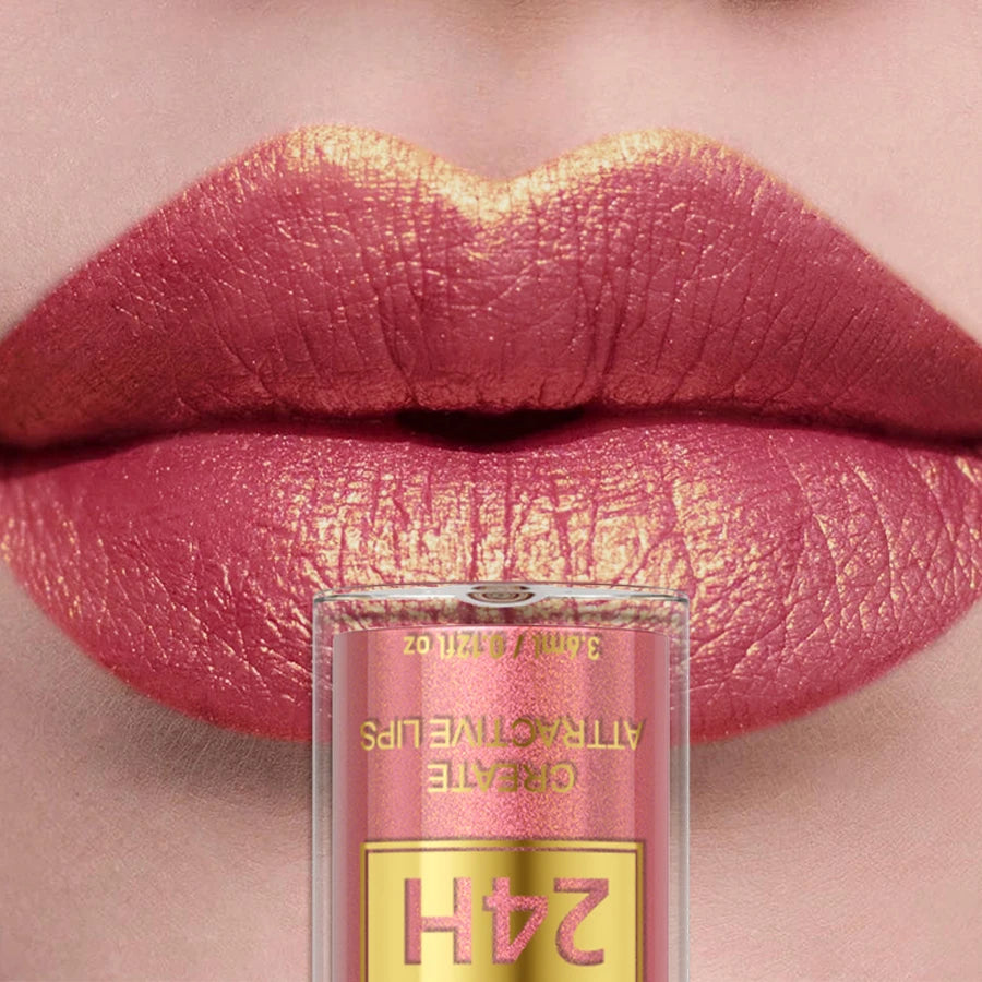 Kafurux Glitter Metallic Lip Gloss - Waterproof Long-Lasting Lip Tint