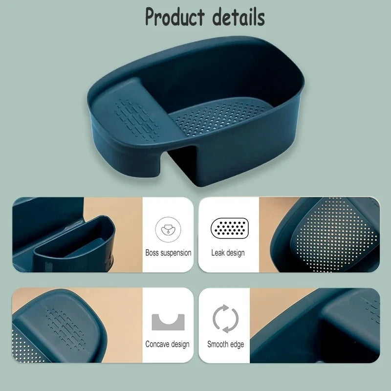 Filtro de canasta para desagüe de fregadero de cocina, filtro de residuos en forma de elefante, cestas colgantes para verduras, escurridor de lavado, estante de almacenamiento