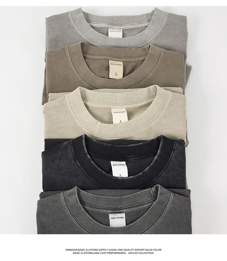 man's Summer T Shirt 2026 New Aged T-shirt short-sleeved Pure Cotton Loose short-sleeved Tshirt Men Clothing DingdianWY280