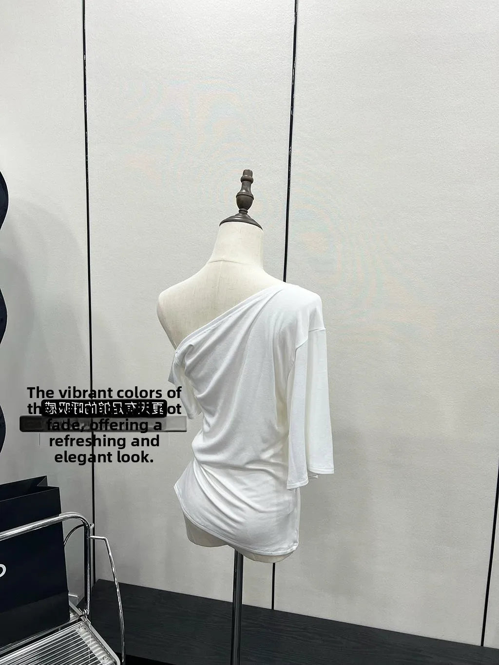 Summer New Style Casual Loose Shoulder Sexy White T-shirt Women's Short Sleeve Short Length Slimming Show Shoulder Top