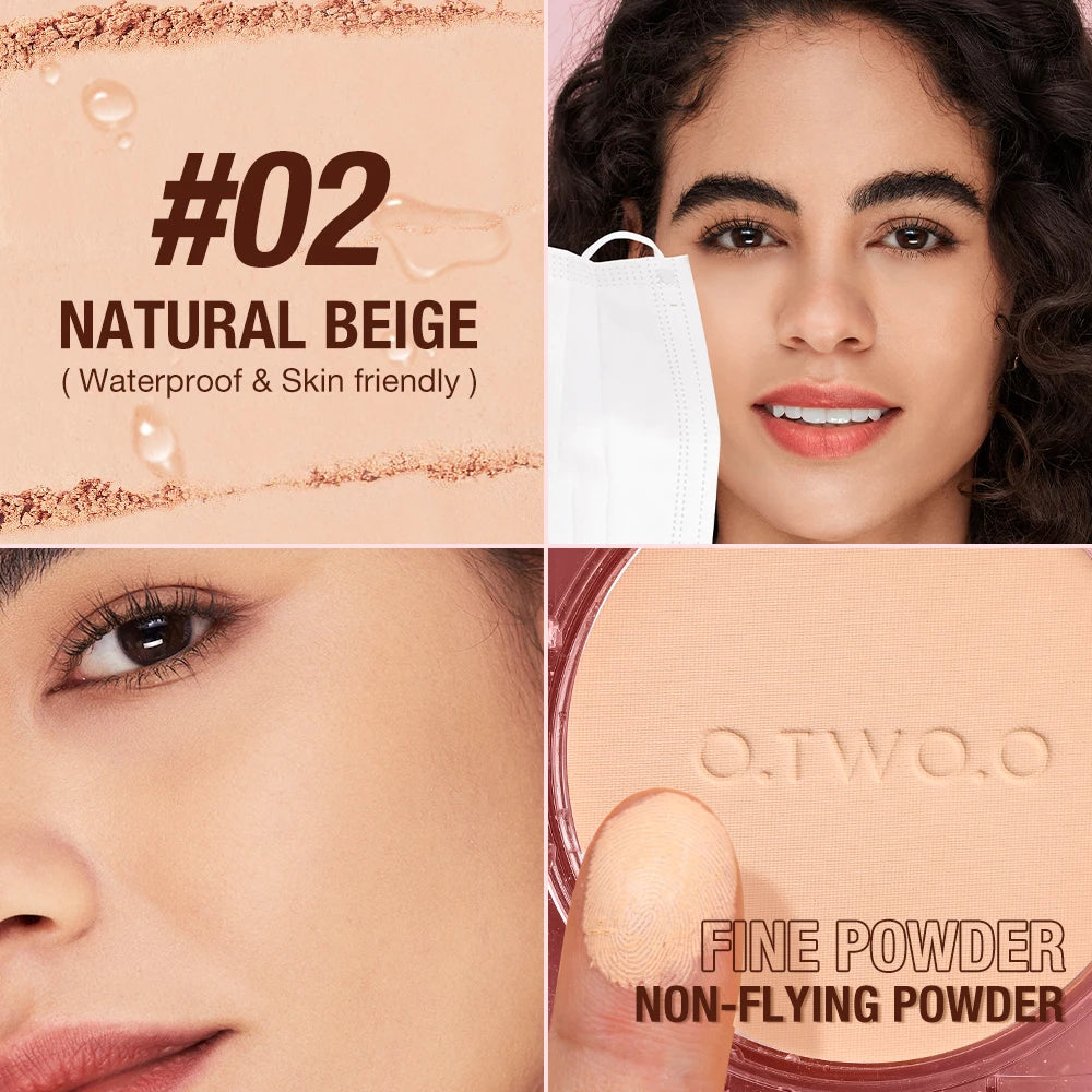 Wholesale O.TWO.O Face Powder 24 Hours Oil-control  Waterproof Matte Face Makeup Cosmetic Setting Compact Powder