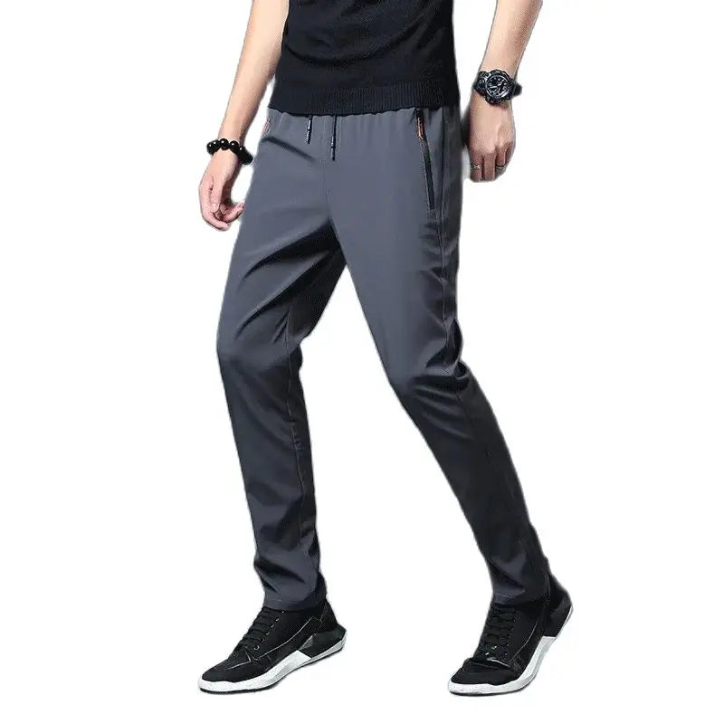 Men's Casual Pants Stretch Slim Fit Elastic Waist Jogger Korean Classic Blue Black Gray Male Brand Trousers Plus Size 4XL 5XL