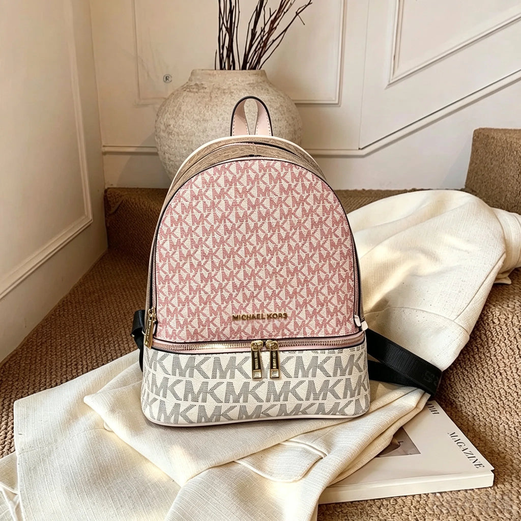 Brand new design Michael Kors Young Chamber women's backpack, a classic, stylish, versatile shoulder bag