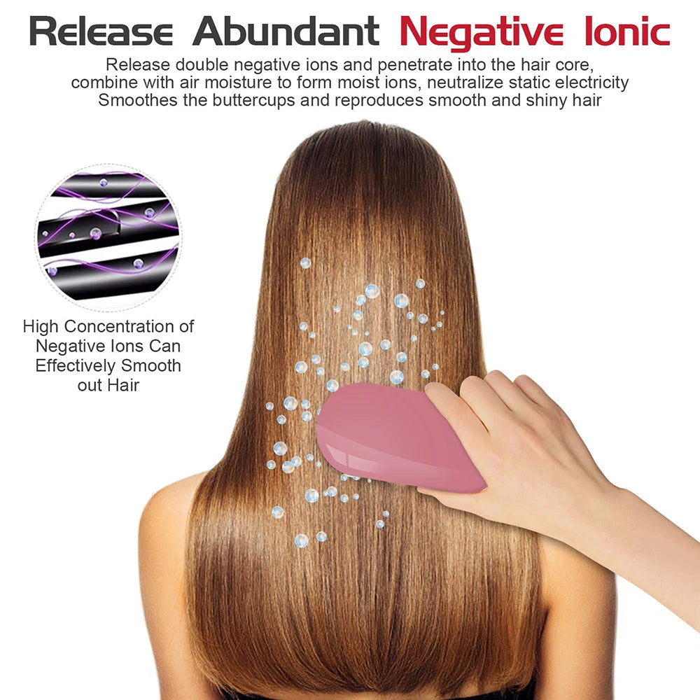 New Trend Portable Head Massager Brush Negative Ions Detangling Comb For Adults Kids Hair Detangler Brush For Wet Dry Hairbrush