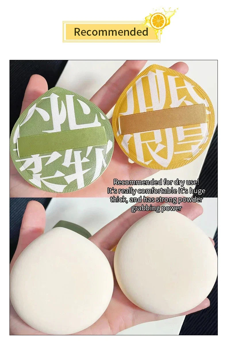 1/2pcs Air Cushion Cosmetic Puff Set With Storage Box Makeup Cotton Candy Sponge Soft Leather Clip Wet Dry Use Tools Maquiagem
