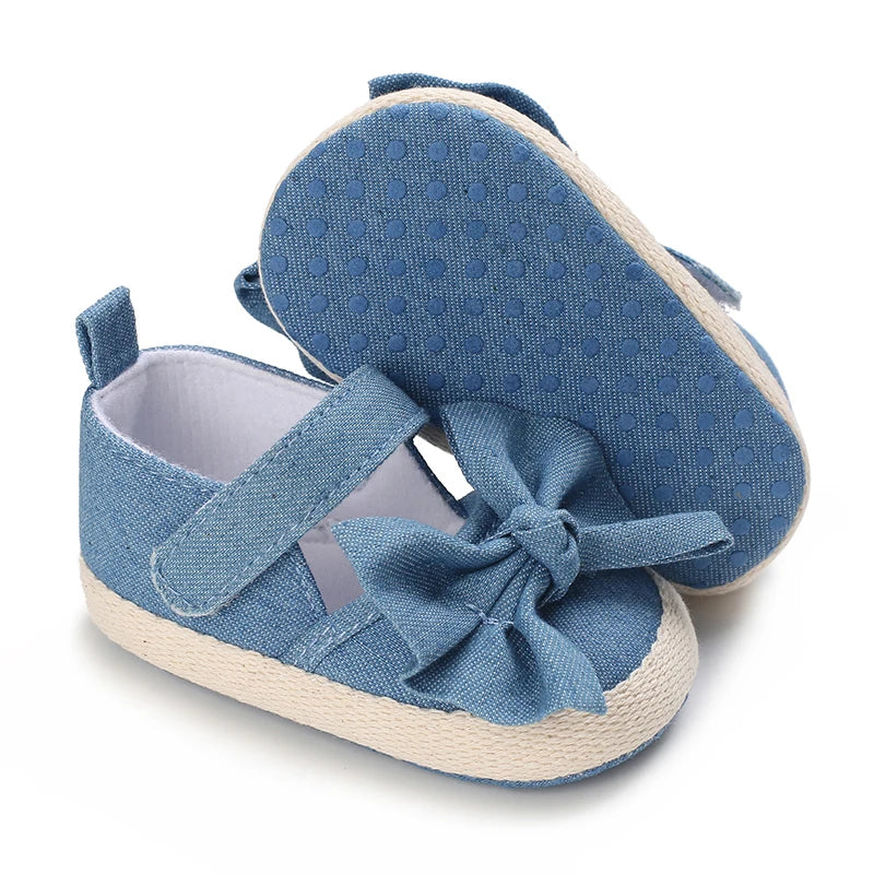Blue 0-18M baby sandals for girls PU butterfly dew toe solid summer outdoor soft sole non slip rubber baby shoes for learning to