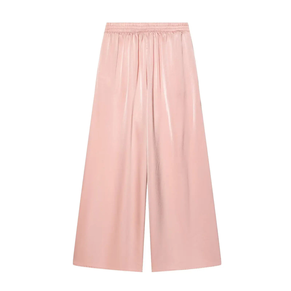 KONDALA Women's Wide Leg Pants - Casual Elastic Waist Trousers Pink