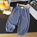 Summer New Kids Pants Anti-Mosquito Thin Breathable Trousers for Boys & Girls Korean Style Casual Beam Foot Child Pants