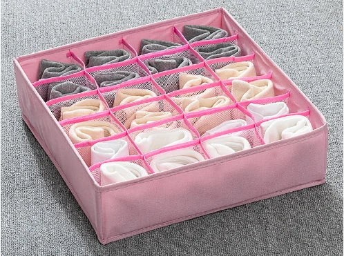 11 Compartment Collapsible Underwear Storage Box For Dorms And Home Breathable Nylon Mesh Organizer