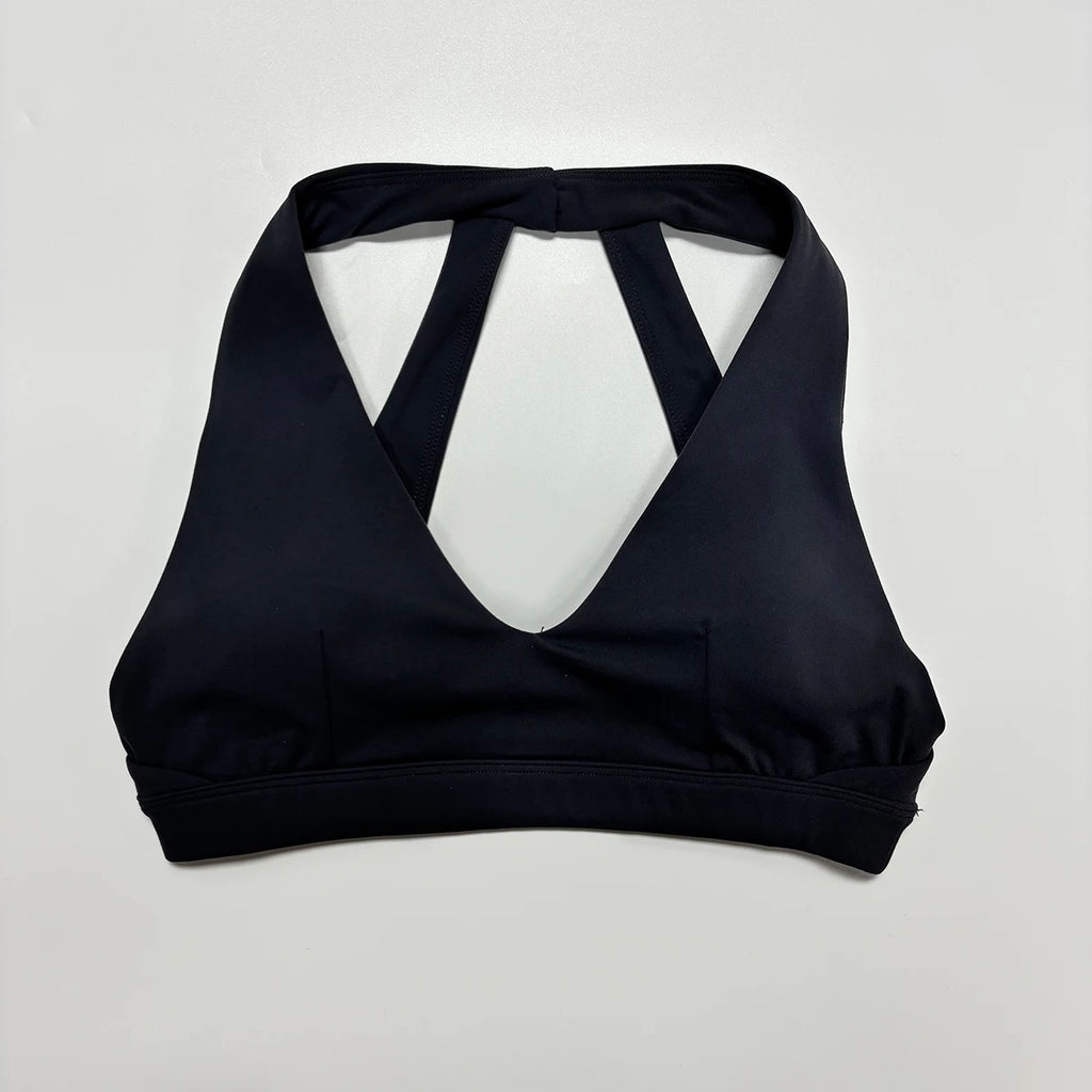 New Summer Women's Halter Sport Bra Shockproof Gym Running Bra Beautiful Back Yoga Crop Top Summer New Female Underwear
