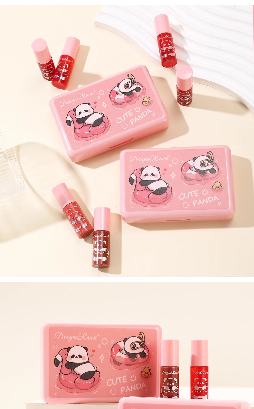 6Pcs/Set Lip Gloss Set Moisturizing and Nourishing Gentle Lipstick Non-Greasy Waterproof Lip Glaze Sweat-Proof Mirror Gloss Lipstick Long-Lasting Lip Glaze Set