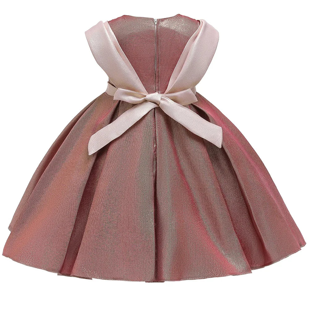 HETISO New Baby Girls Princess Dress Kids Birthday Wedding Suits Formal Costume Flower Kids Teenage Clothing 3-10 Years