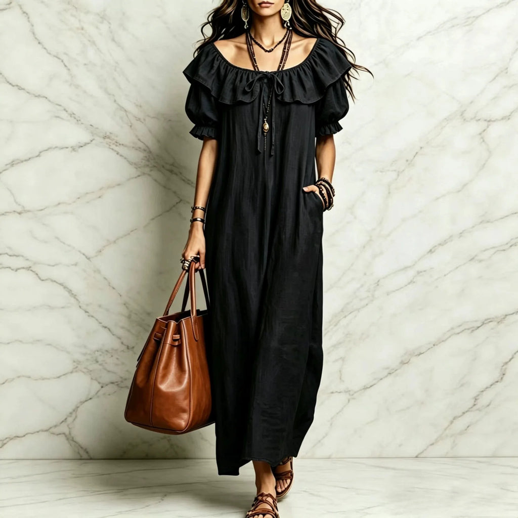 Long Dress Women Dresses Vestidos Y2k Streetwear Round Neck Sleeveless Ruffles Casual Elegant Splice Party Beach Work 2026