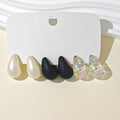 Colorful Resin Drop Earrings Bold Card Set Versatile Women Gift Accessories