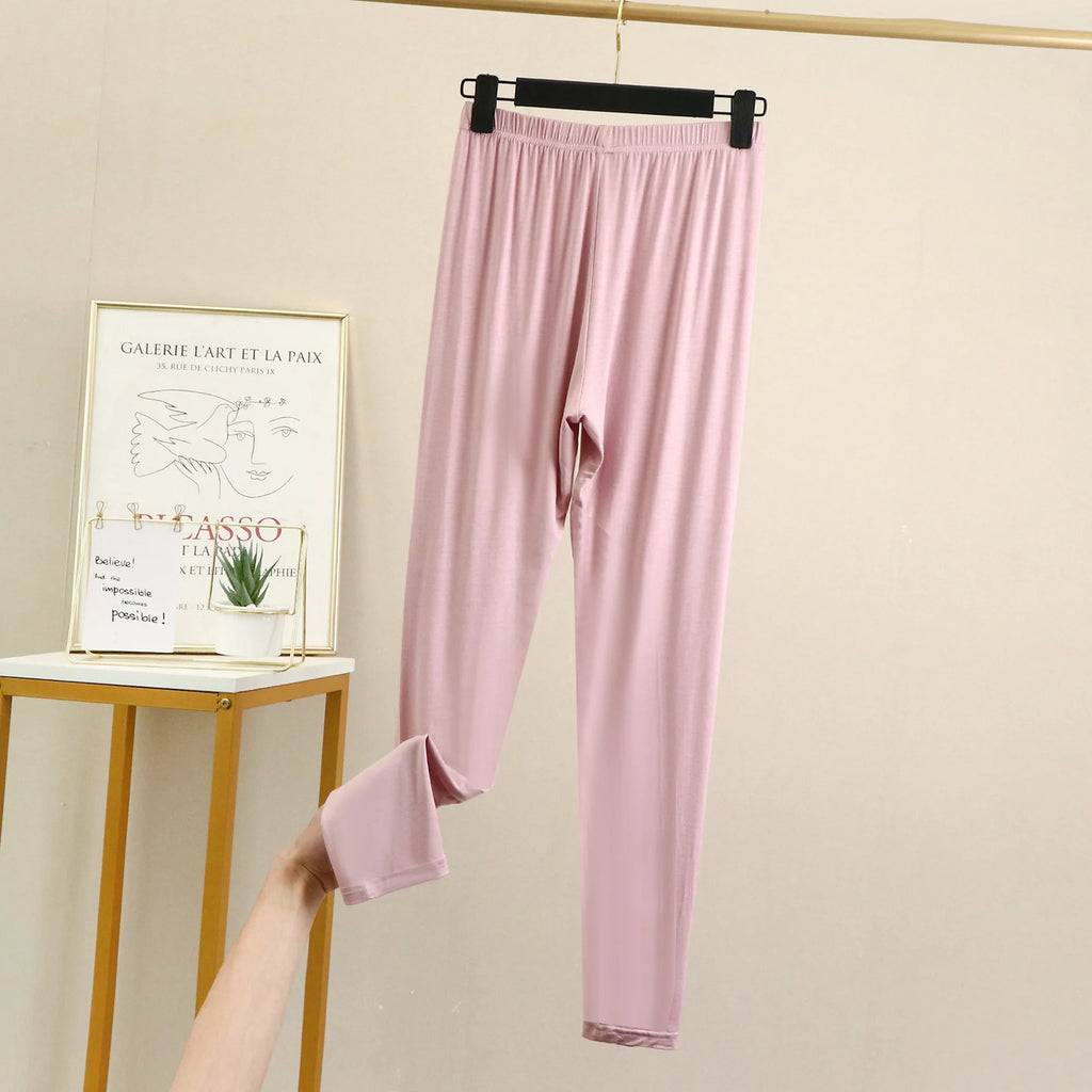 Women's Modal Pajama Pants - Plus Size Elastic Waist Sleep Bottoms