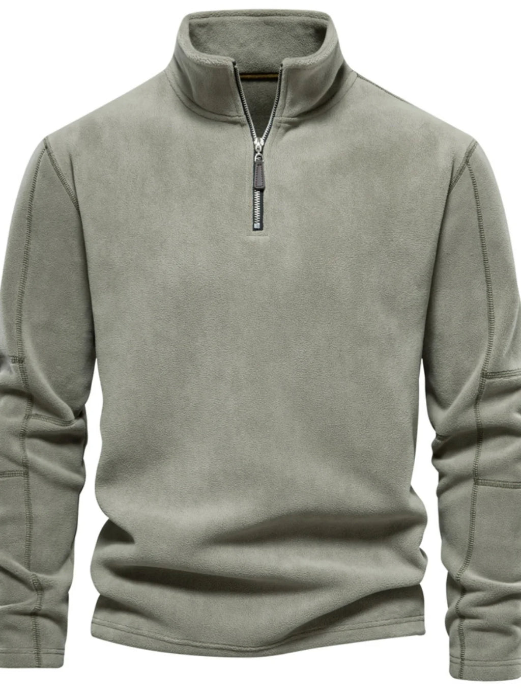 Men's Fleece Lined Hoodie Zip up Long Sleeve Stand Collar Versatile Winter Sweatshirt Business Casual Comfortable Polyester