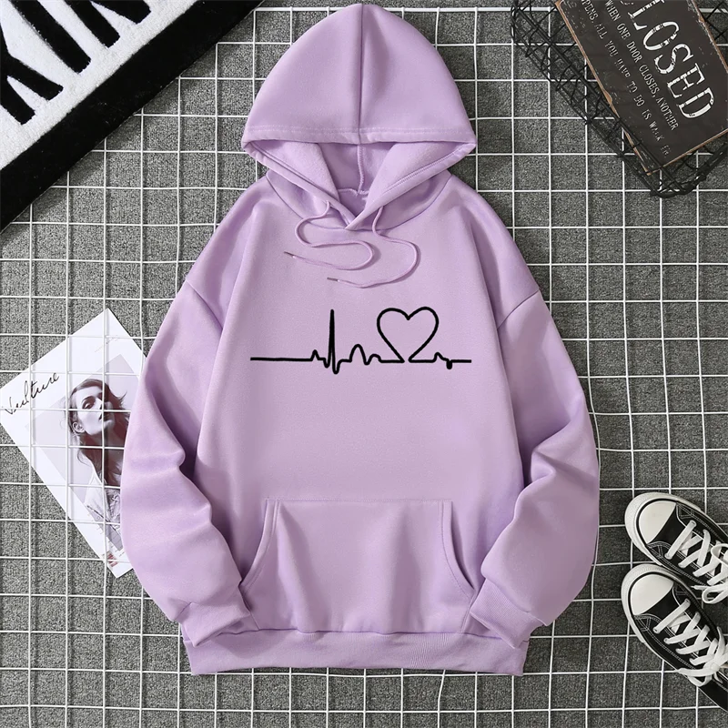 Women's Hoodie Pullover Sweatshirt - Casual Loose Fit Plus-Size