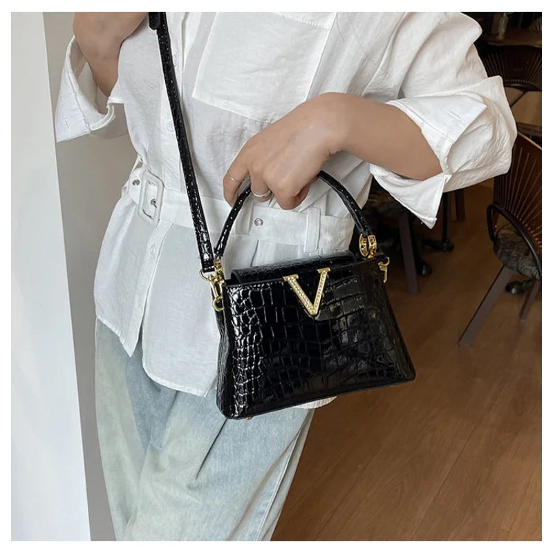 2025 New PU Pattern Leather Women Handbags Luxury Fashion Small Shoulder Messenger Bag Portable Crossbody Shell Bags