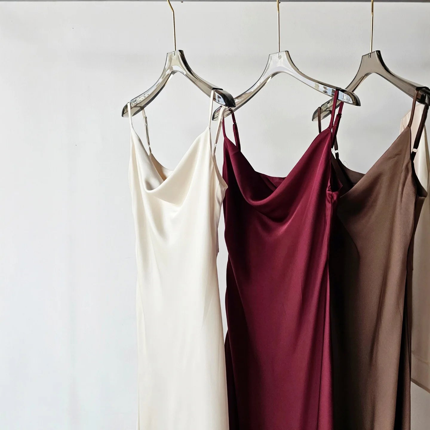 Acetate Satin Long Dress Women's Vacation Gown U-Neck Strapless Luxury Elegant Draped Skirt Three-Dimensional Effect Dyed