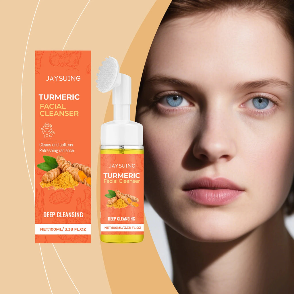 Turmeric Facial Cleanser Mousse 100ml - Deep Pore Foaming Face Wash