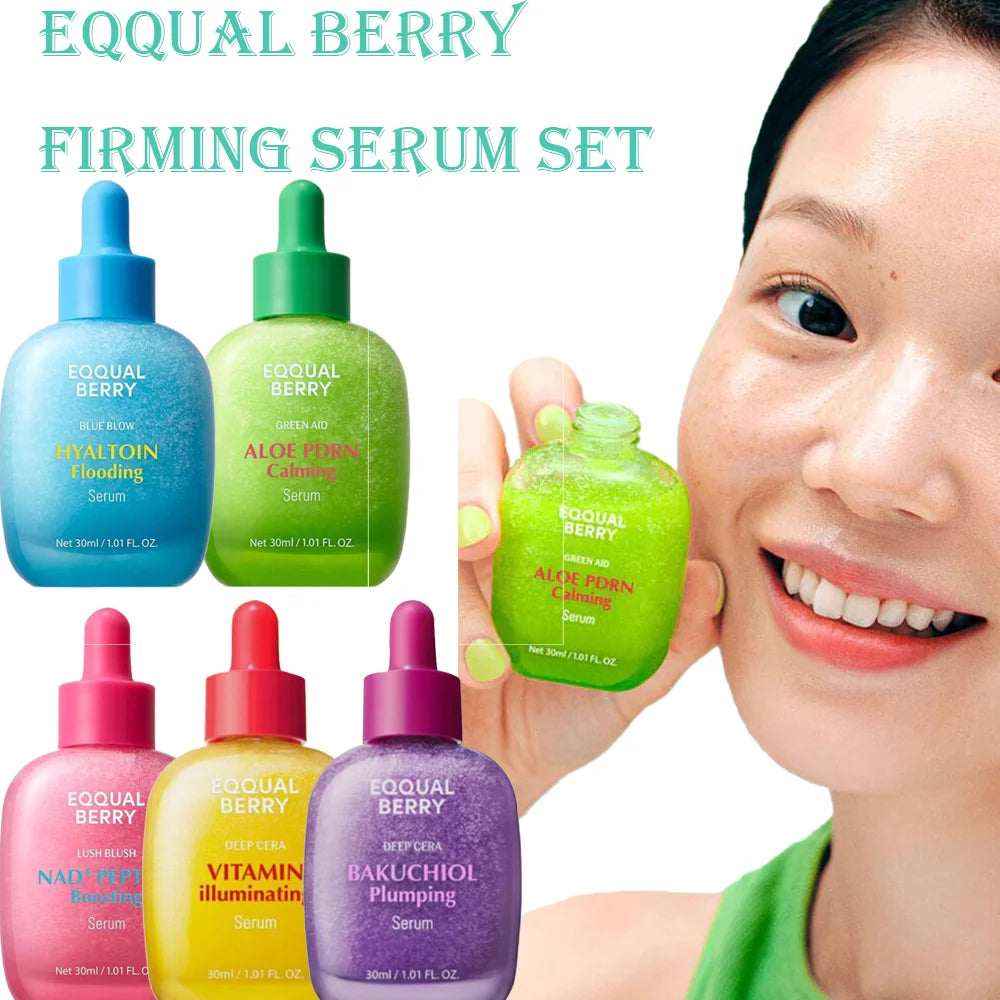 EQQUAL BERRY 30ml Firming Serum Set - Deeply Nourishing Lightweight Moisturizing Korean Skincare Tighten Pores Reduce Fine Lines
