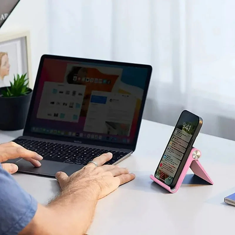 Adjustable Phone Holder Stand Portable Foldable Desktop Phone Support  Universal Cell Phone Stand for iPhone, Samsung