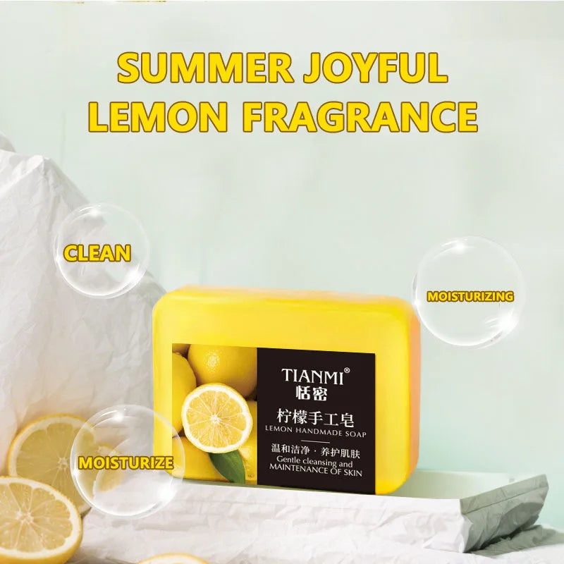 Lemon Handmade Soap - 2PCS Moisturizing Cleansing Bar