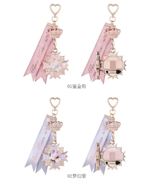 Flower Know Knight Unicorn Mini Mirror Pendant Shell Pearl Blue Mini Mirror Pendant